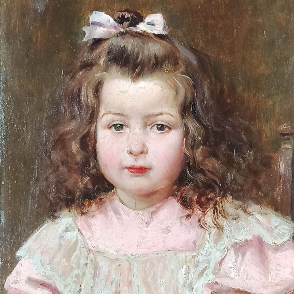 Portrait of a little girl in dress